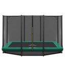Rechteckige Bodentrampolin Magic Circle Pro 214x305 cm Grün mit sicherheitsnetz