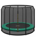 Bodentrampolin Magic Circle Pro 305 cm Grün mit Sicherheitsnetz