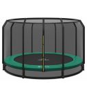 Bodentrampolin Magic Circle Pro 427 cm Grün mit Sicherheitsnetz