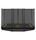 Rechteckige Bodentrampolin Magic Circle Pro Black 214x305 cm mit sicherheitsnetz