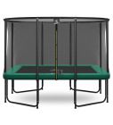 Magic Circle Pro Fiber Rechteckige Trampolin 214 x 305 cm Grün mit sicherheitsnetz