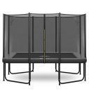 Rechteckige trampolin Magic Circle Pro Grau 214 x 305 cm mit sicherheitsnetz