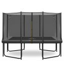 Rechteckige trampolin Magic Circle Pro Grau 244 x 366 cm mit sicherheitsnetz