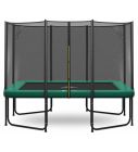 Rechteckige trampolin Magic Circle Pro 214 x 305 cm Grün mit Sicherheitsnetz 