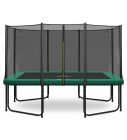 Rechteckige trampolin Magic Circle Pro 244 x 366 cm Grün mit sicherheitsnetz