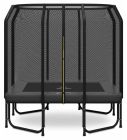 Rechteckige Trampolin Magic Jump Fiber 153 x 214 cm Grau mit Sicherheitsnetz