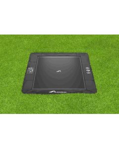 Flat to the ground Trampolin Rechteck Akrobat Primus Schwarz/Schwarz 330x250 cm