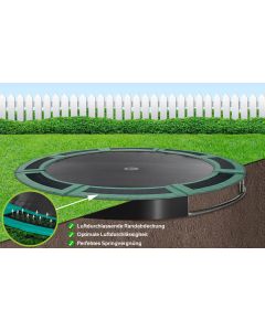 Flat to the ground Trampolin Capital Play 366 Grün