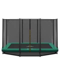 Rechteckige Bodentrampolin Magic Circle Pro 214x305 cm Grün mit sicherheitsnetz