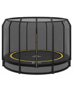 Bodentrampolin Magic Circle Pro Black 366 cm mit Sicherheitsnetz
