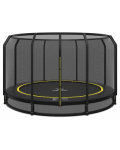 Bodentrampolin Magic Circle Pro Black 427 cm mit Sicherheitsnetz