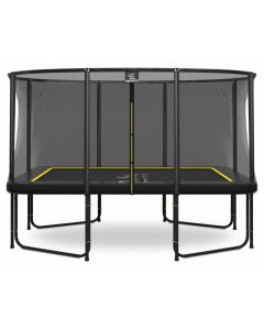 Magic Circle Pro Black Fiber Rechteckige Trampolin 244 x 366 cm mit sicherheitsnetz