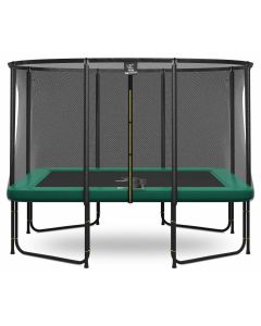 Magic Circle Pro Fiber Rechteckige Trampolin 214 x 305 cm Grün mit sicherheitsnetz