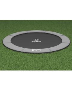 Flat to the Ground Trampoline Magic Circle Pro Grey 427 cm