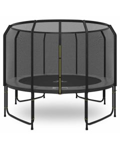 Magic Jump Fiber Grey trampoline 366 met veiligheidsnet