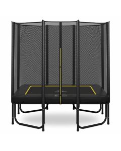 Rechteckige Trampolin Magic Jump 153 x 214 cm Black mit Sicherheitsnetz