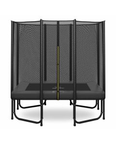 Rechteckige Trampolin Magic Jump 153 x 214 cm Grau mit Sicherheitsnetz