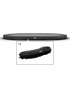 Trampolin Randabdeckung oval Berg Champion Grand inground 520x345 cm Grau