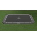Flat to the ground Trampolin Rechteck Magic Circle Pro Grau 430x305 cm