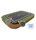 Flat to the ground Trampolin Rechteck North 460x310 cm Grau