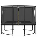 Magic Circle Pro Grau Fiber Rechteckige Trampolin 244 x 366 cm mit sicherheitsnetz