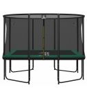 Magic Circle Pro Fiber Rechteckige Trampolin 244 x 366 cm Grün mit sicherheitsnetz