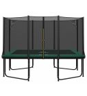 Rechteckige trampolin Magic Circle Pro 244 x 366 cm Grün mit sicherheitsnetz