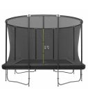 Rechteckige Trampolin Magic Jump Fiber 214 x 305 cm Grey mit Sicherheitsnetz
