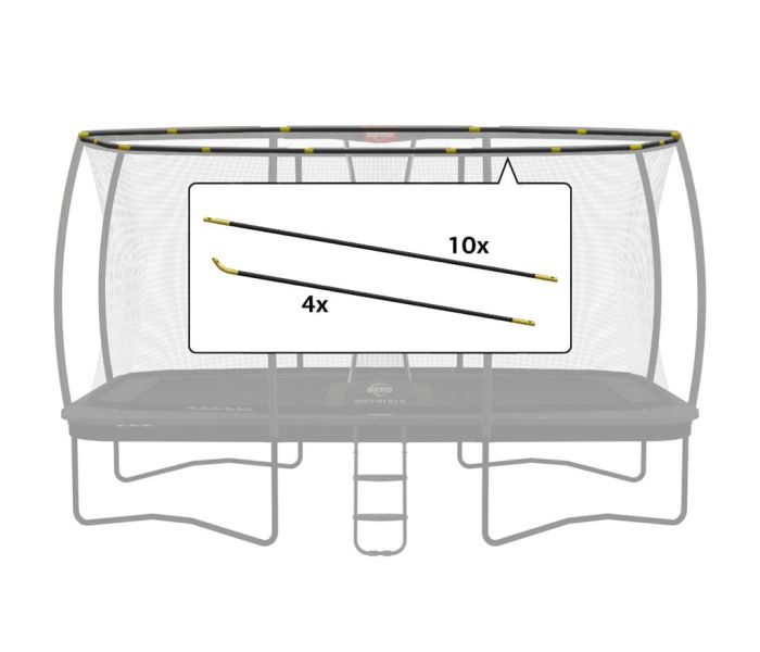 Fiberglasbögen sicherheitsnetz 410x250 cm BERG Ultim DLX XL