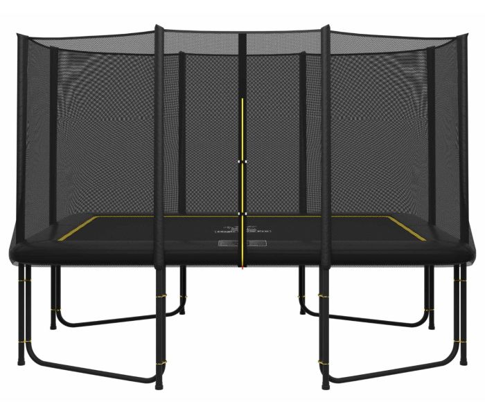 Rechteckige Trampolin Magic Circle Pro Black 244 x 366 cm mit sicherheitsnetz