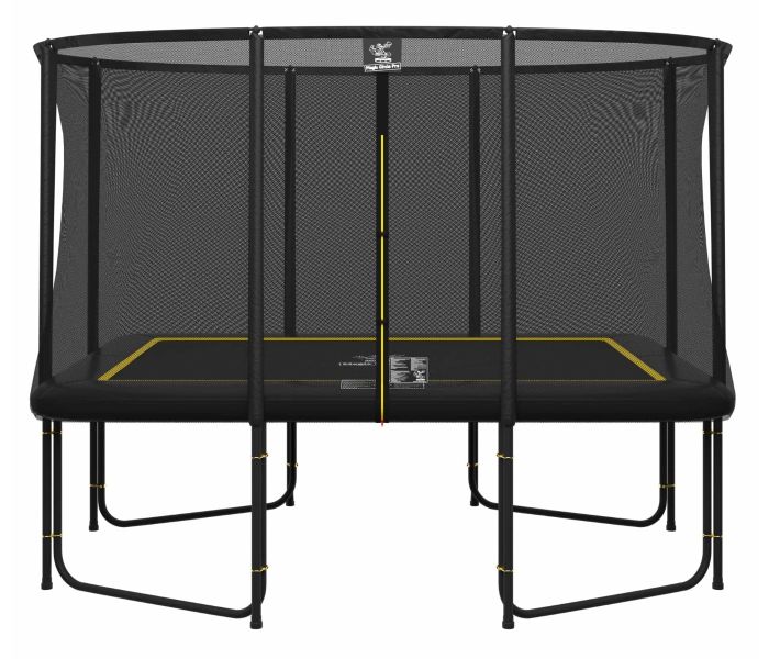 Magic Circle Pro Black Fiber Rechteckige Trampolin 244 x 366 cm mit sicherheitsnetz