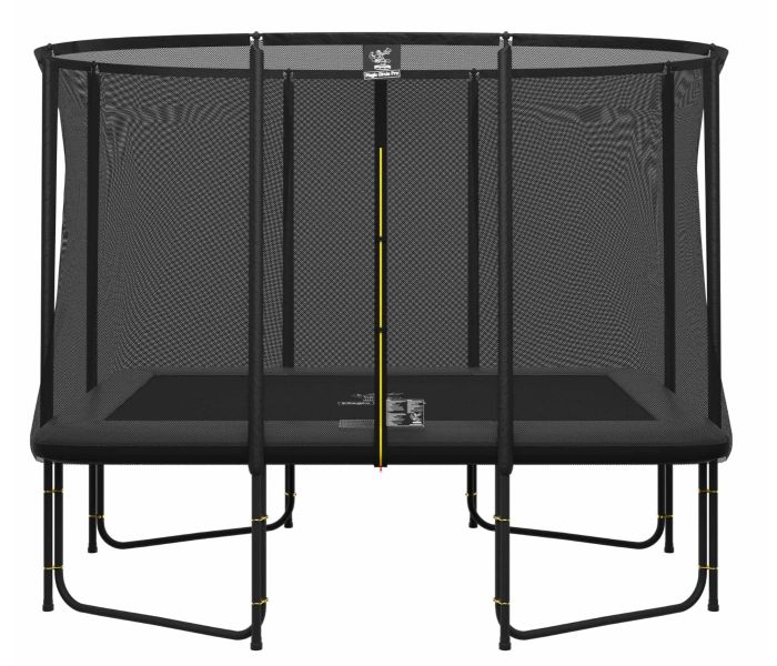 Magic Circle Pro Grau Fiber Rechteckige Trampolin 214 x 305 cm mit sicherheitsnetz