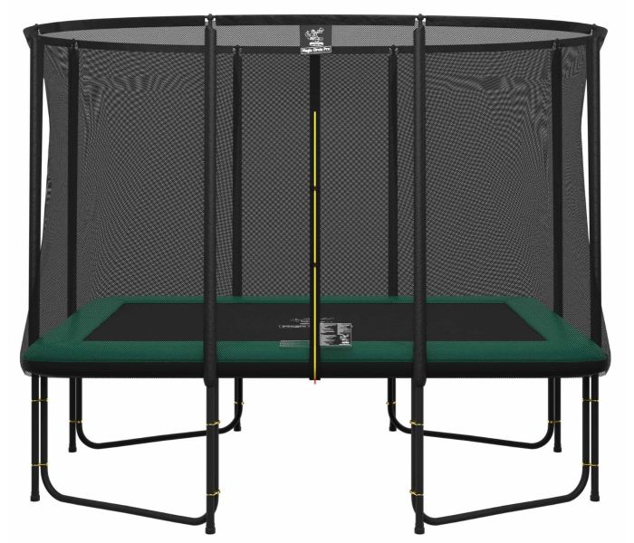 Magic Circle Pro Fiber Rechteckige Trampolin 214 x 305 cm Grün mit sicherheitsnetz