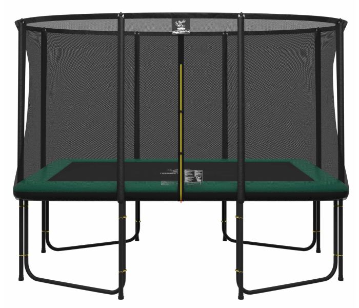 Magic Circle Pro Fiber Rechteckige Trampolin 244 x 366 cm Grün mit sicherheitsnetz