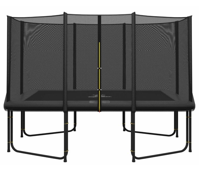 Rechteckige trampolin Magic Circle Pro Grau 244 x 366 cm mit sicherheitsnetz