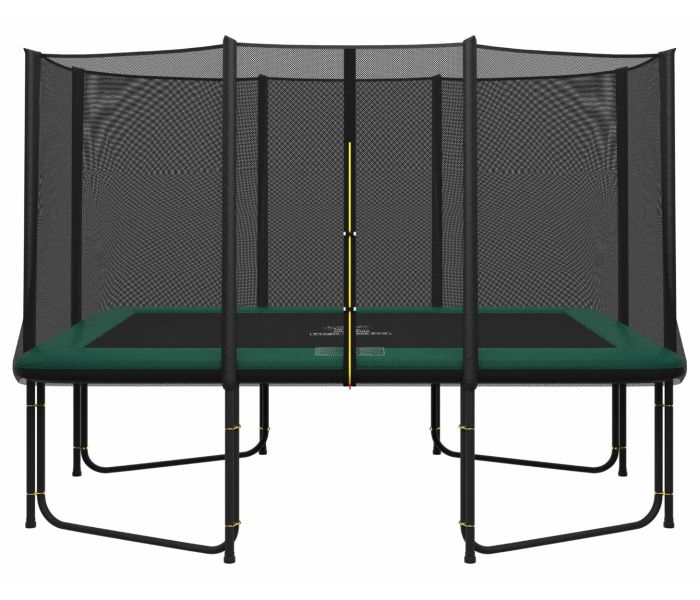 Rechteckige trampolin Magic Circle Pro 244 x 366 cm Grün mit sicherheitsnetz