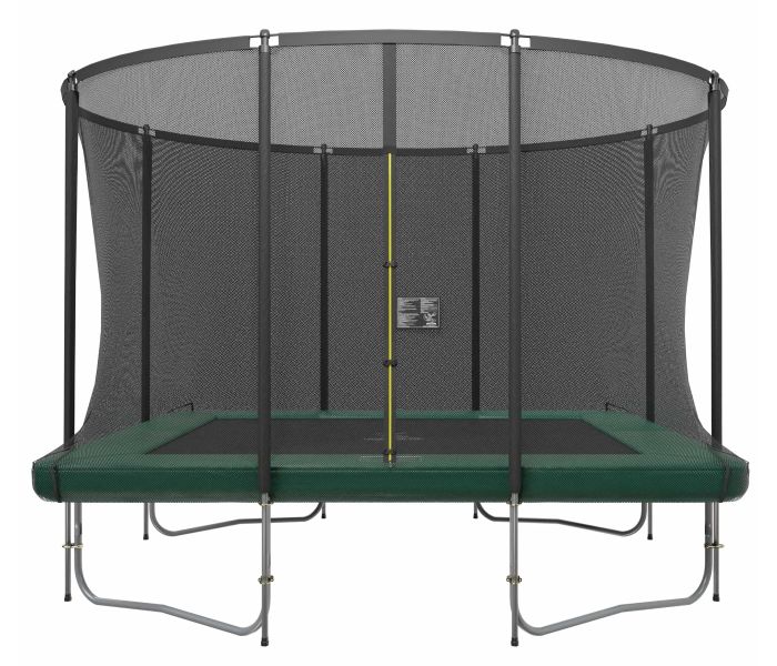 Rechteckige Trampolin Magic Jump Fiber 214 x 305 cm Grün mit Sicherheitsnetz