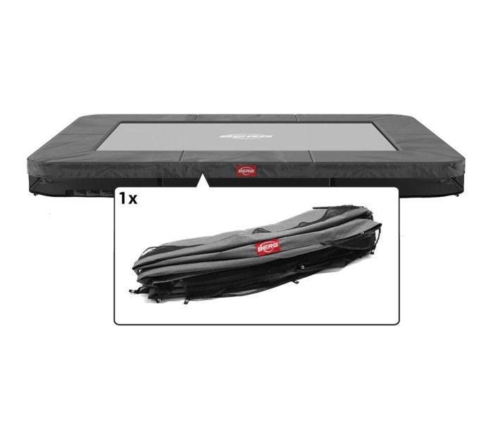 Trampoline Rand Rechthoekig Berg Favorit Ultim inground 280x190 Grijs