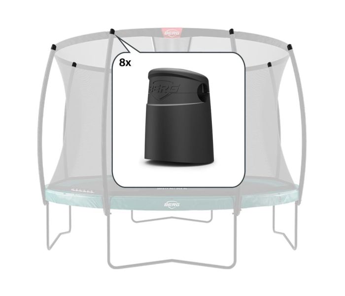 Trampolin Abdeckkappe für Sicherheitsnetz BERG deluxe (8x)