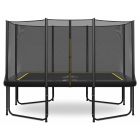 Rechteckige Trampolin Magic Circle Pro Black 244 x 366 cm mit sicherheitsnetz