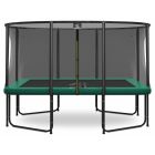Magic Circle Pro Fiber Rechteckige Trampolin 244 x 366 cm Grün mit sicherheitsnetz