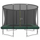 Rechteckige Trampolin Magic Jump Fiber 214 x 305 cm Grün mit Sicherheitsnetz