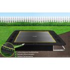 Flat to the ground Trampolin Rechteck Capital Play 305 x 183 Schwarz