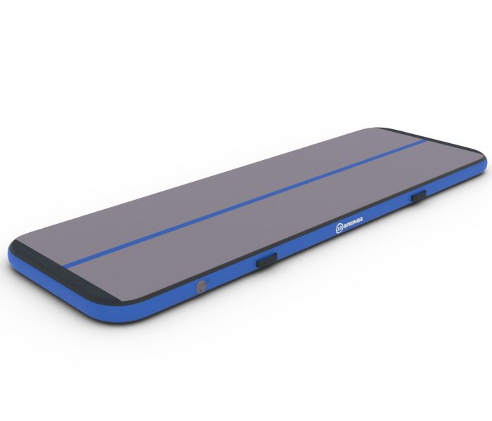 Airtrack 12spring 300x100x10 cm standaard Blauw/grijs