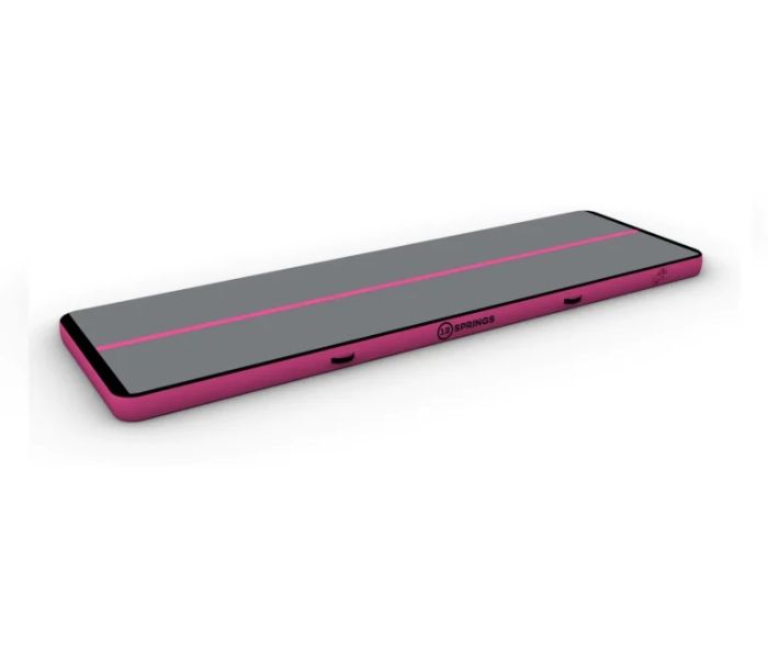 Airtrack 12spring 400x120x15 cm Komfort Pink/Grau