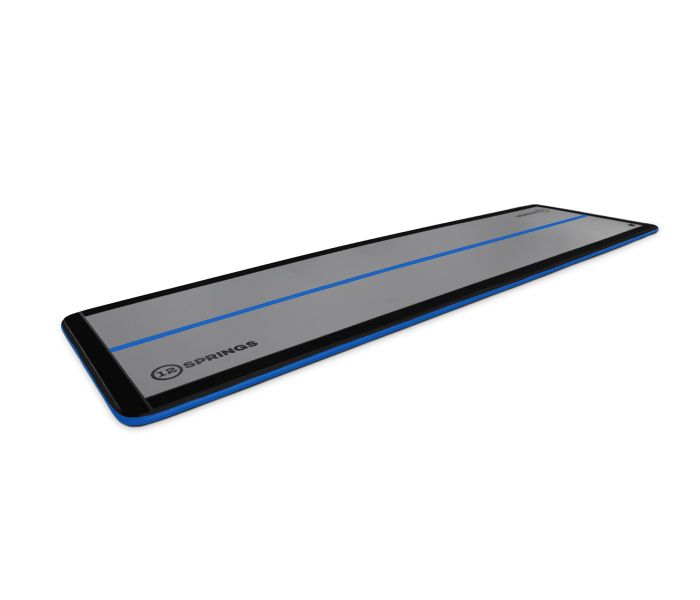 Airtrack 12spring 500x150x5 cm Slim Schwarz/Blau
