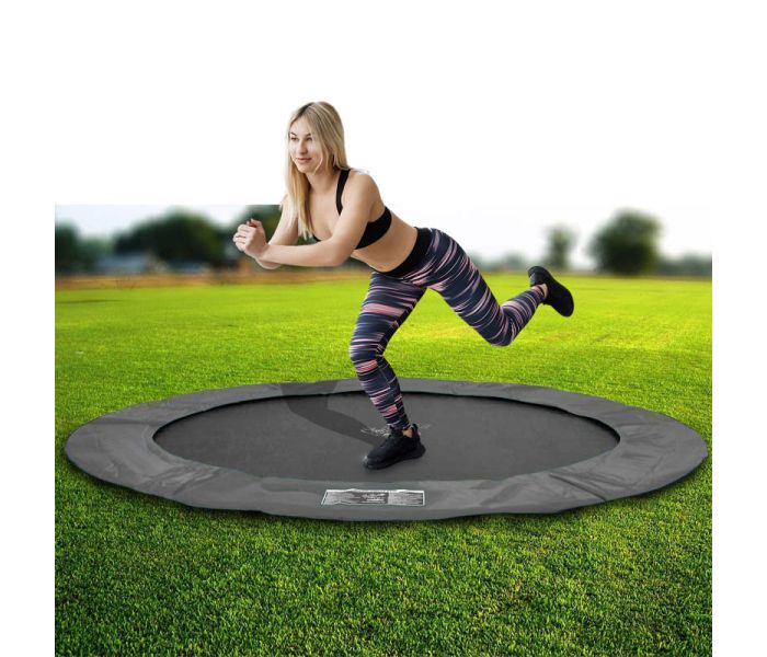 Flat to the Ground Trampoline Magic Circle Pro Grey 251 cm sports