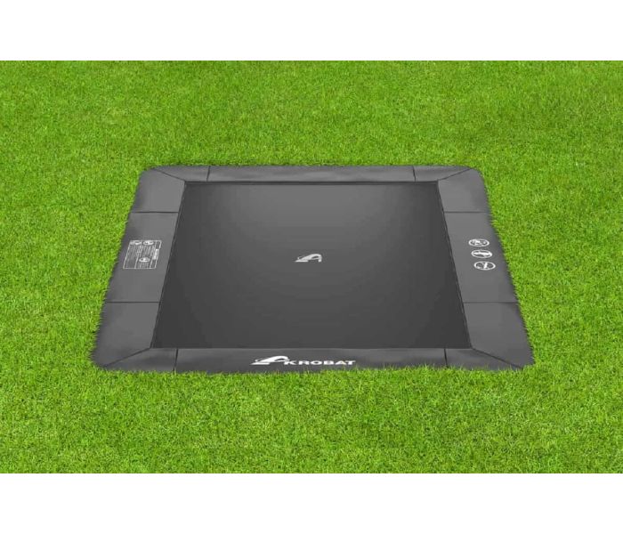 Flat to the ground Trampoline Rechthoekig Akrobat Primus Antraciet 300x180 cm