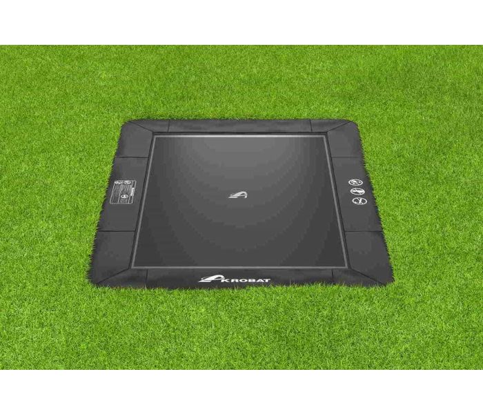 Flat to the ground Trampoline Rechthoekig Akrobat Primus Zwart/Zwart 300x180 cm