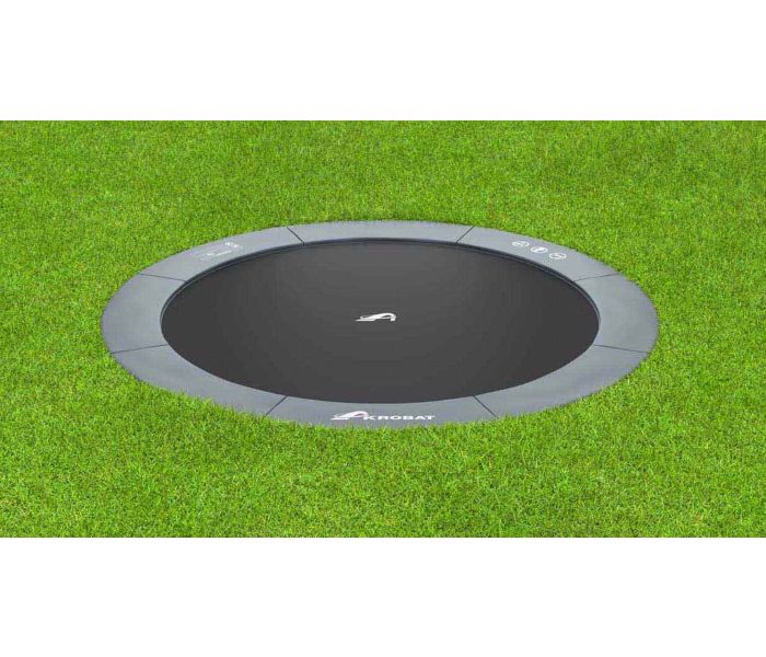 Flat to the ground Trampoline Akrobat Orbit 244 cm Antraciet